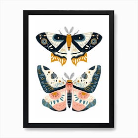 Colourful Insect Illustration Moth 35 Art Print