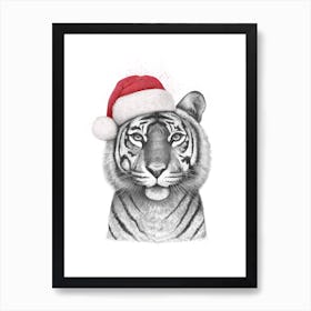 Christmas Tigress Art Print