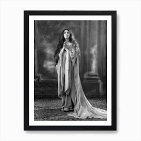 Actress Florence Saunders (1890-1926) by Bassimo 1921 Vintage Photography - Perfect for a Witchy, Vintage, Pagan, Cottagecore Gallery Feature Wall Drawing Down the Moon Goddess Praying Art Print