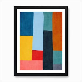 Colorful Mid Century Patchwork B Art Print