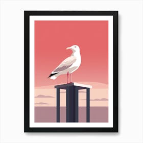 Minimalist Seagull 2 Illustration Art Print