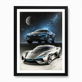 Futuristic Concept Car 1 Art Print