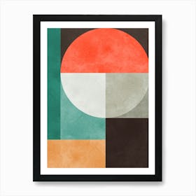 Colorful geometric harmony 4 Art Print