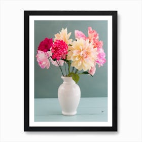 Crepe paper flower bouquet Art Print