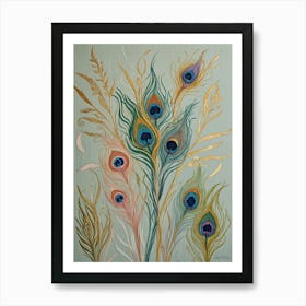 Peacock Feathers Art Print