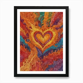 Heart Of Fire 35 Art Print