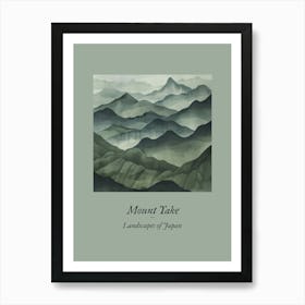 Landscapes Of Japan Mount Yake Art Print