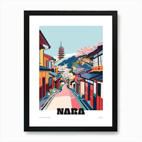 Nara Japan 3 Colourful Travel Poster Art Print