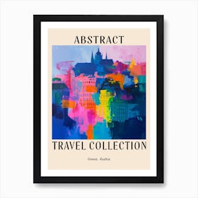 Abstract Travel Collection Poster Vienna Austria 6 Art Print