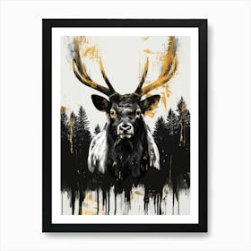 Elk Canvas Print 5 Art Print