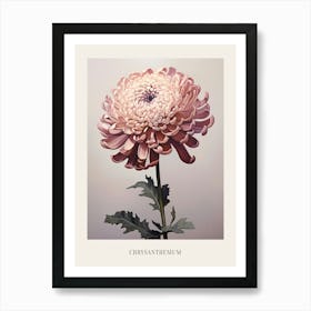 Floral Illustration Chrysanthemum 1 Poster Art Print