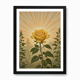 Yellow Rose Art Print