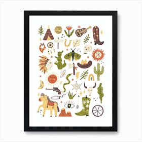 Wild West Art Print