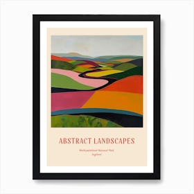 Colourful Abstract Northumberland National Park England 4 Poster Art Print