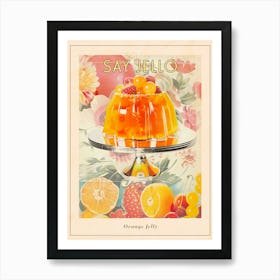 Orange Jelly Retro Collage 4 Poster Art Print