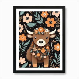 Floral Cute Baby Bear Nursery (14) 1 Art Print