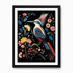 Folk Bird Illustration Woodpecker 1 Art Print