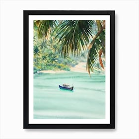 Bali Indonesia Watercolour Tropical Destination Art Print