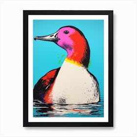 Andy Warhol Style Bird Canvasback 3 Art Print