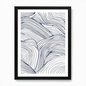 Blue Wave B Art Print