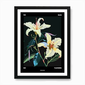 No Rain No Flowers Poster Moonflower 3 Art Print