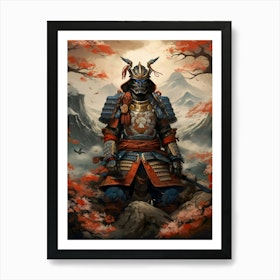 Samurai Warrior van Nikita Abakumov als poster, canvas print en meer