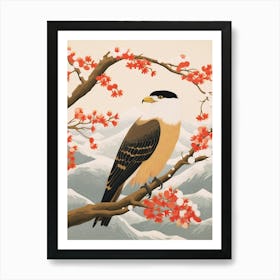 Bird Illustration Crested Caracara 4 Art Print