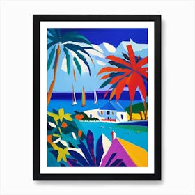 Turks And Caicos Colourful Painting Tropical Destination Art Print