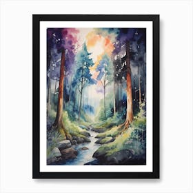 River In The Woods Art Print