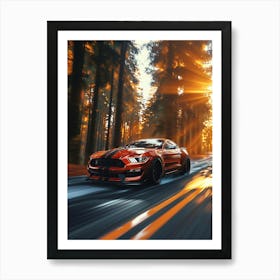 Ford Mustang Wallpaper Art Print