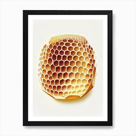 Close Up Of Honeycomb 3 Vintage Art Print