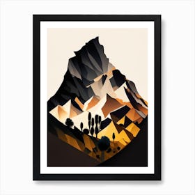 Teide National Park Spain Cut Out Paper Art Print