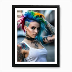 Pretty Punk Girl - Hall-O-Gram Creations 48 Art Print