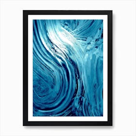 Abstract Blue Painting Art Print