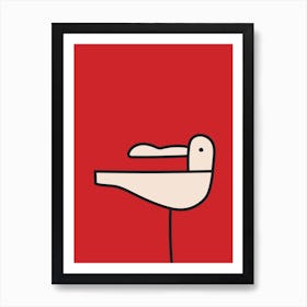 Retro Bird Canvas Print 1 Art Print