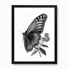 Black Swallowtail Butterfly Andy Warhol Inspired 2 Art Print