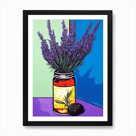 Lavender Still Life Pop Art  Art Print