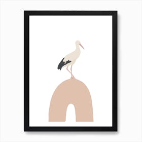 Inspired Bird On Rainbow Art Print