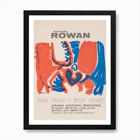 Herman Rowan Vintage Exhibition Poster Art Print