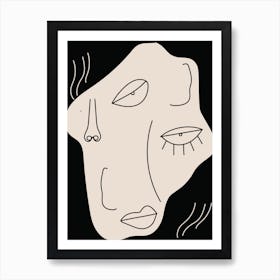 Face Of A Woman Abstract Art Print 1 Art Print