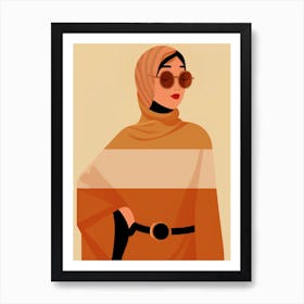Life Threw Shade, I Wore a Hijab: A Tale of Resilience (and Fabulous Fabrics) Art Print