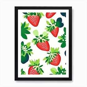 June Bearing Strawberries, Plant, Tarazzo 1 Art Print