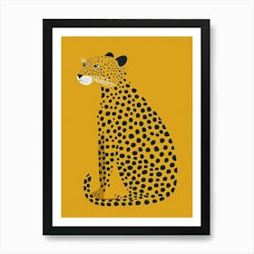 Yellow Leopard 4 Poster