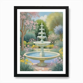 Fountain In The Garden no3 Affiche