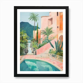 Amalfi Mansion With A Pool 0 Art Print