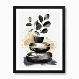 Black And Gold 97 Art Print