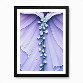 Water Droplets On Purple Flower Art Print