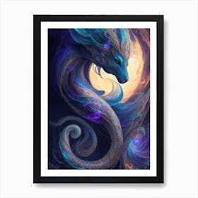 Purple Dragon Art Print