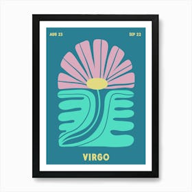 Virgo Print Zodiac Poster Astrology Wall Decor Flower Market Botanical Art Print