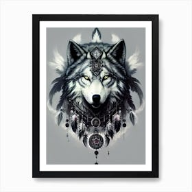 Wolf Tattoo Art Print